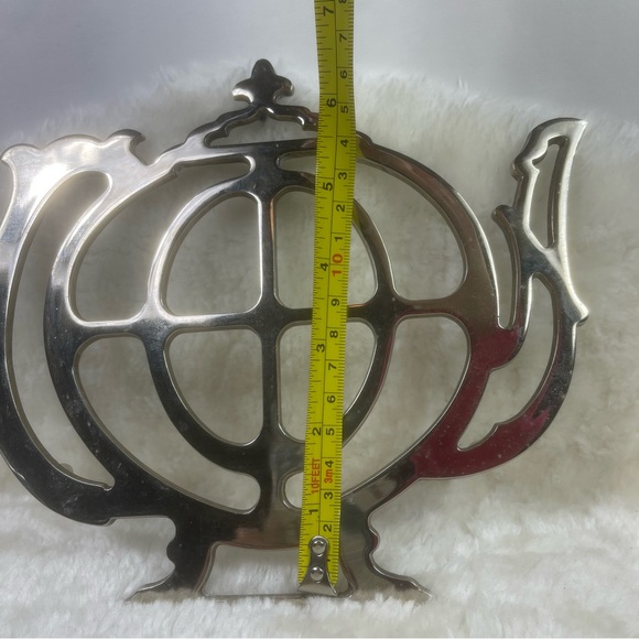 Vintage Trivet TeaPot Silver Plate Made In Italy - Picture 2 of 5